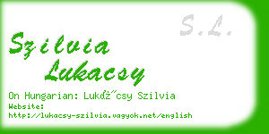 szilvia lukacsy business card